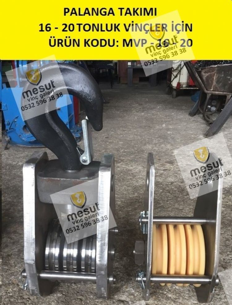 Satılık Vinç Palanga Takımı Satılık Kanca Çeşitleri 8 - 200 Tonluk Arası Vinçler İçin Palanga Takımı ve Kanca Çeşitleri