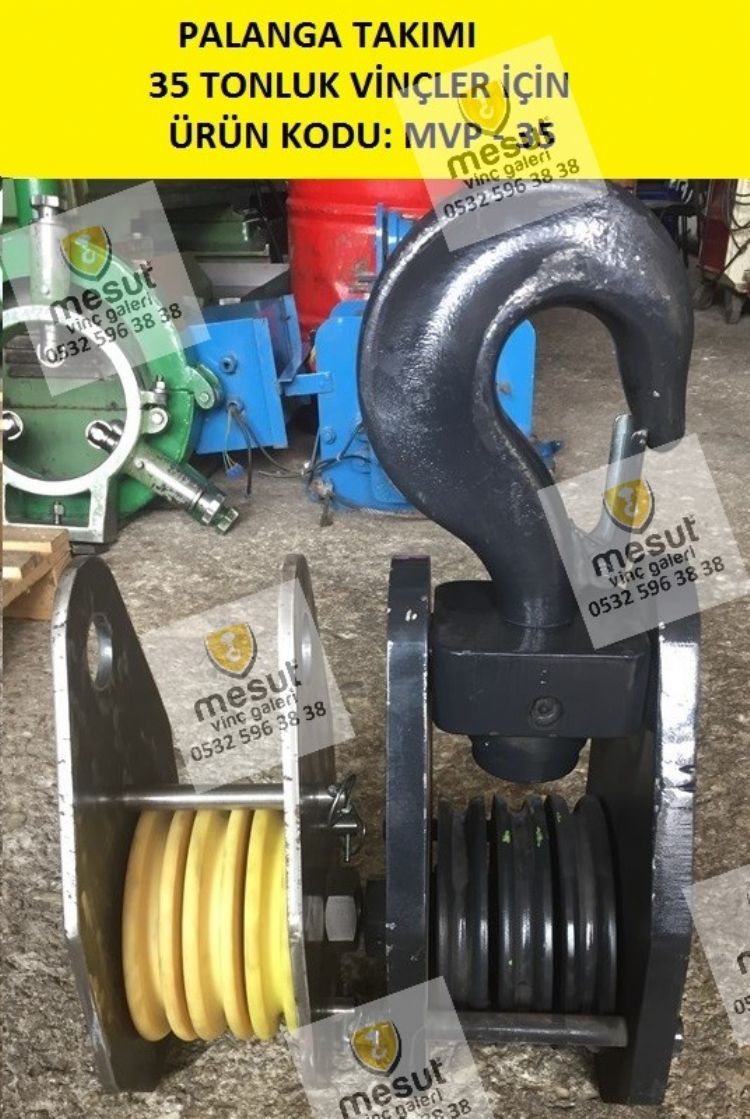 Satılık Vinç Palanga Takımı Satılık Kanca Çeşitleri 8 - 200 Tonluk Arası Vinçler İçin Palanga Takımı ve Kanca Çeşitleri