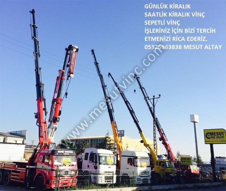 Günlük Saatlik Kiralık Vinç , Kiralık Sepetli Vinç , İnşaat İçin Vinç