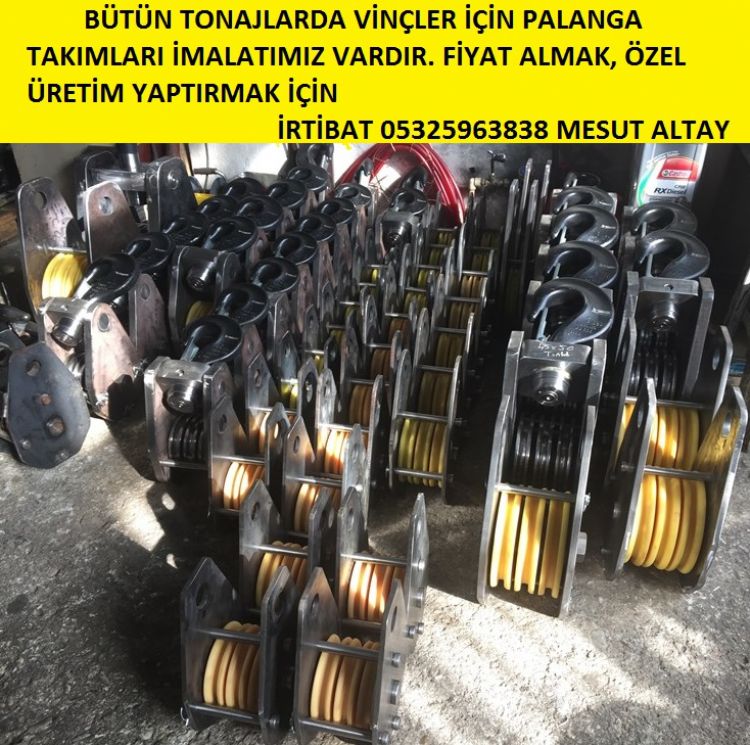 Satılık Vinç Palanga Takımı Satılık Kanca Çeşitleri 8 - 200 Tonluk Arası Vinçler İçin Palanga Takımı ve Kanca Çeşitleri